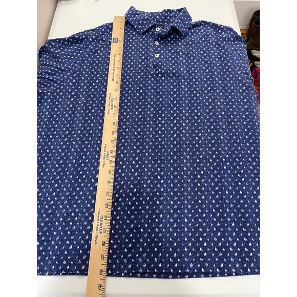 Daniel Cremieux Classics Men's Blue Sailboat Nautical Print Polo Shirt Size XL - Picture 9 of 10